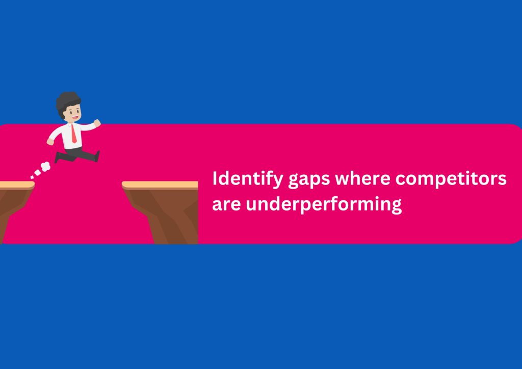Identify gaps where competitors are underperforming