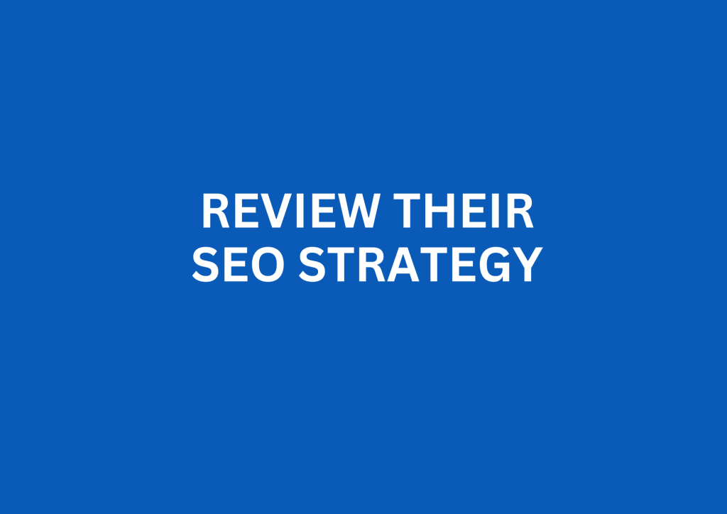 review seo strategy of local competitors