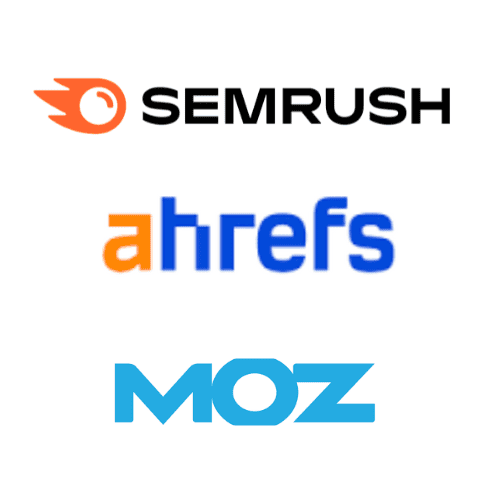 semrush ahrefs moz logos